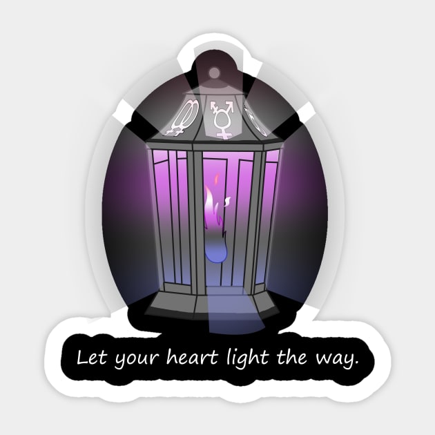 Genderfluid Lantern Agenda Sticker by Saira Crystaline